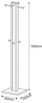 Cabideiro Multiuso 6 Pontas AZ1018 Amêndoa/Branco - Tecno Mobili