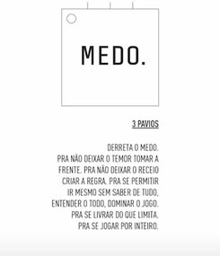Vela Palavra - Medo  Medo