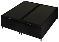 Base Cama Box Baú Casal Queen 158cm Hit Z04 Sintético Preto - Mpozenat