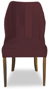 Kit 8 Cadeiras De Jantar Safira Suede Bordô