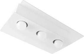 Plafon De Sobrepor Retangular Aluminio Monaco - BRANCO