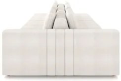 Sofá Ilha e Puff Sala Living 335cm Siesta Z32 Boucle Bege Claro - Mpoz