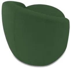 Poltrona Sala Giratória Redonda 91cm Steve Suede Verde  I01  - Mpozena