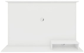 Painel Para TV Até 47" 1 Nicho 2 Prateleiras Premium Branco
