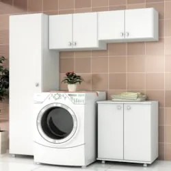 Armário Aéreo 63cm 02 Portas AM3104 Branco    - Tecno Mobili