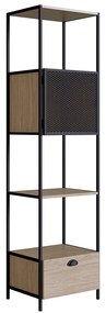 Estante 02 Portas New 180 cm Hanover e Preto - D'Rossi