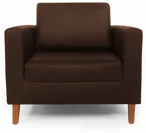 Poltrona Decorativa Gabriela Suede Marrom
