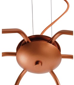 Pendente Carrossel Ø86X29Cm 6Xg9 / Metal E Globo Ø12Cm | Usina 16765/6 (PT / ESC-V - Preto Texturizado / Escovado, FOSCO)