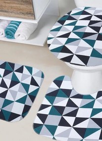 Jogo de Banheiro Estampado Tapetes Junior Verde