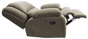Poltrona Decorativa Magnum Reclinável Manual Suede Nude