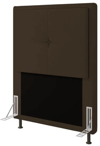 Cabeceira Ametista Para Cama Box Solteiro 90 cm Suede Marrom - D'Rossi