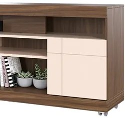 Rack Bancada para TV até 55 Polegadas 136cm Yara Nogueira Real/Off Whi