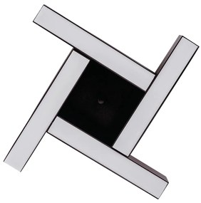 Plafon Dora 29,5X29,5Cm Led 16,4W Bivolt | Usina 19265/29 (PT - Preto Texturizado, 3000k)