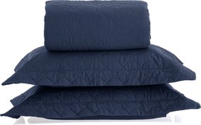 Porta Travesseiro Kacyumara 200 Fios Vida Bela Tinto - Azul Marinho  50 x 70 cm