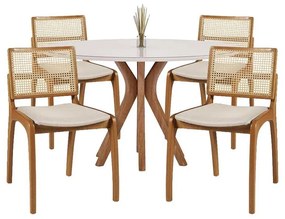 [INDISPONÍVEL] Conjunto Sala de Jantar com 4 Cadeiras Moringa - WP 56508 Conjunto Sala de Jantar com 4 Cadeiras Moringa - WP 56508