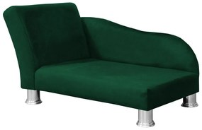 Divã Cama Pet Luxo para Cães E Gatos Elegante Confortável Suede Verde Bandeira