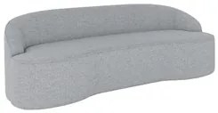 Sofá 5 Lugares para Sala de Estar Living 280cm Theo D06 Linho Cinza Cl