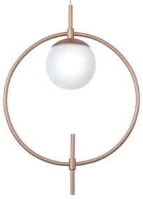 Pendente Cerchio 44X12X31,5Cm Metal Alumínio E Globo Ø12Cm 01Xg9 - Old... (PRETO)