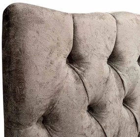 Cabeceira Cama Box Solteiro 90cm Capitonê Sofia Suede Marrom - Sheep Estofados - Marrom