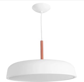 Pendente Aluminio Branco E Cobre 40Cm Victoria