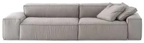 Sofá Family Box Mix Braços 285x98cm Tecido Linho Cinza - 66146 Sun House