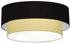 Plafon Para Corredor Cilíndrico SC-3024 Cúpula Cor Preto Bege