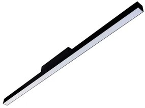 Plafon Led Sobrepor Retangular 32W 3000K Fit - PRETO