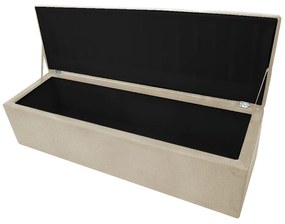 Calçadeira Munique 140 cm Casal Suede Bege - ADJ Decor