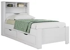 Cama Solteiro Invicta com 2 Gavetas Branco - Santos Andirá