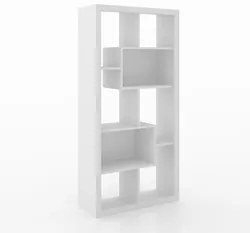 Estante Livreiro Multiuso Com Nichos E1712 Branco - Tecno Mobili
