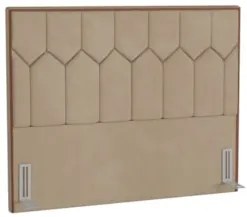 Cabeceira Cama Box Casal King 195cm Órion Z37 Veludo Bege - Mpozenato