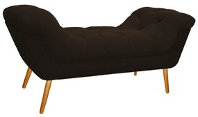 Kit Cabeceira e Calçadeira Veneza 100 cm Solteiro Corano Marrom - ADJ Decor
