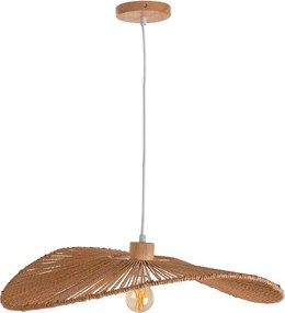 Pendente Metal Madeira Natural Wave