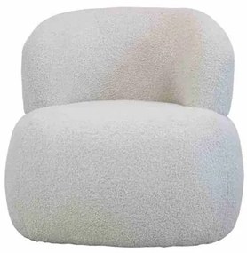 Poltrona Ballon com Base Fixa em Sheepskin Areia 73 cm - 66843 Sun House