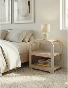Mesa de Cabeceira Plaster Pinus Woodyou 45x33x53 cm