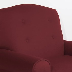 Poltrona da Vovó Lucy Decorativa Luxo Suede Bordô