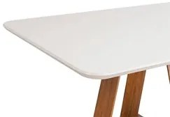Mesa de Jantar Retangular 160cm Kiara D04 Freijó/Off White - Mpozenato