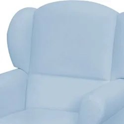 Poltrona de Amamentação Sabrina Sintético Azul Bebê - Phoenix Baby