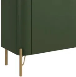 Rack TV 75 Pol 220cm 4 Portas Lisas Blen Musgo/Dourado I06 - Mpozenato