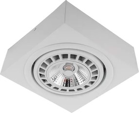 Plafon Sobrepor Alumínio Ar111 12w 7cmx16cm - BRANCO