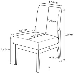 Cadeira de Jantar Helena Suede Amarelo - Decorar Estofados