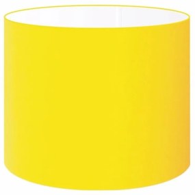 Cúpula em tecido cilíndrica abajur luminária cp-4099 40x25cm amarelo