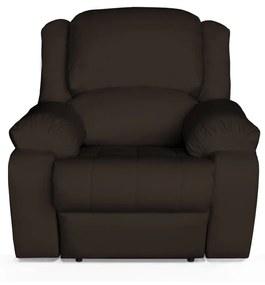 Poltrona Decorativa Magnum Reclinável Elétrica com Massagem Courino Marrom