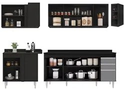 Armário de Cozinha Modulado de Canto Direito 5 Peças CP44 Balcão com T