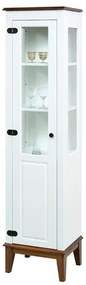 Cristaleira Laura 1 Porta cor Branco com Amendoa 180 cm - 59943 Sun House