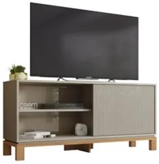 Rack Bancada Para TV 45 Pol 136cm Lucca Areia/Freijó C01 - Mpozenato