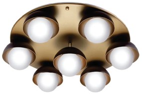 Plafon Cúpula Ø59X17Cm Metal E Globo Ø10Cm 07Xg9 |Old Artisan Plf-5522 (COBRE FOSCO, FOSCO (BRANCO))