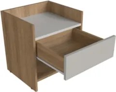 Mesa de Cabeceira 40cm com 1 Gaveta Freyr Mel/Arenas F10 - Mpozenato
