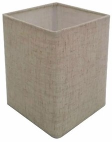 Cúpula em tecido quadrada abajur luminária cp-4007 25/16x16cm rustico bege