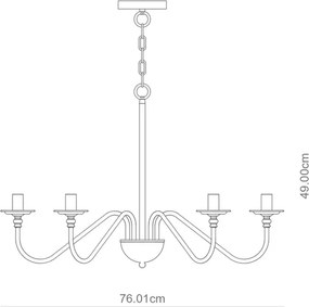Lustre Metal Preto Fosco Colonus